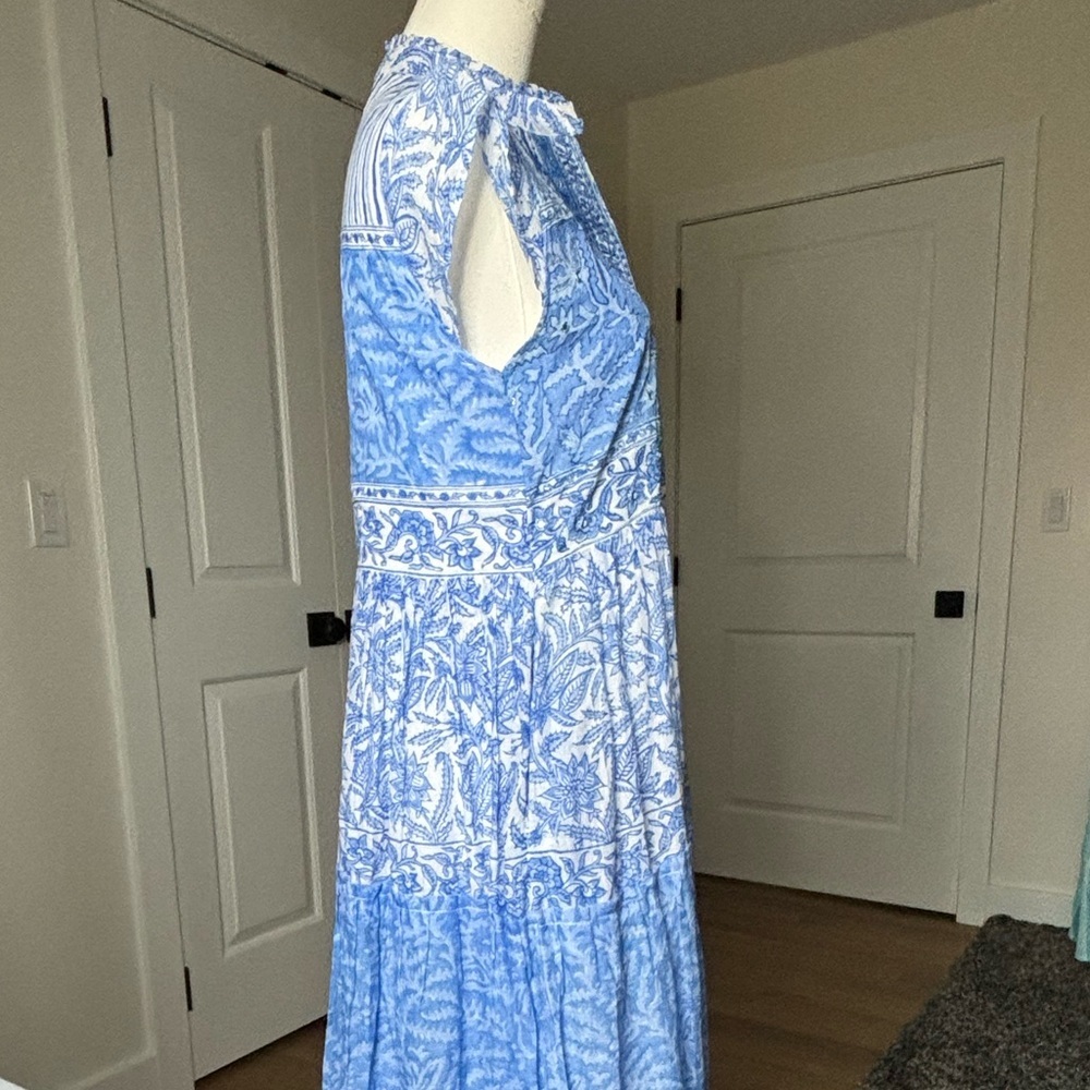 Blue Floral Maxi Dress - Picture 12 of 16